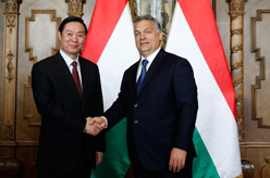 匈牙利总理欧尔班会见刘奇葆