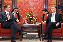 汪洋会见美国客人