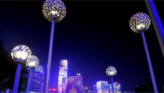 福州灯光秀 闽江两岸高楼上演国内最先进建筑动画