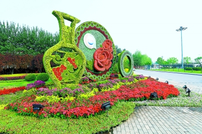 25处主题花坛盛装迎峰会