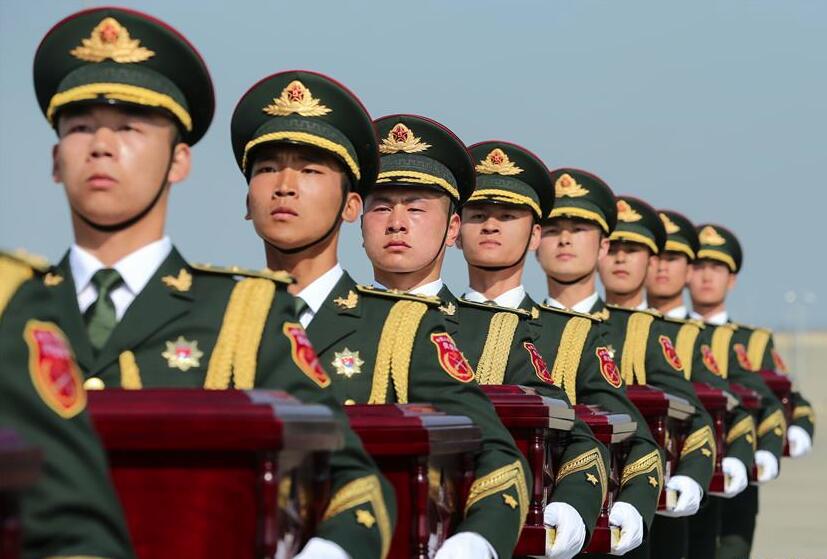 第六批在韩中国人民志愿军烈士遗骸交接仪式在韩国举行