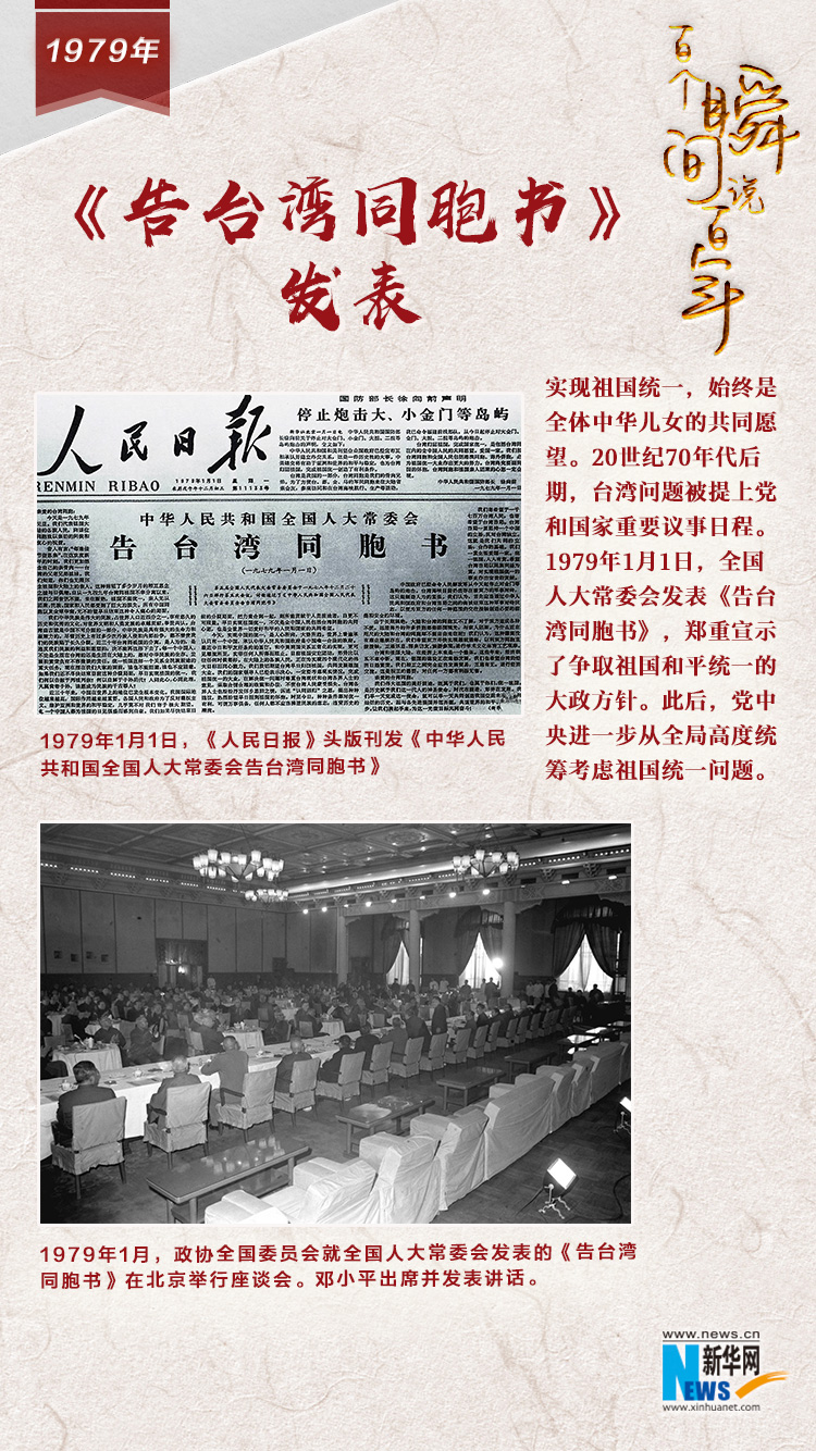 1979，《告台湾同胞书》发表