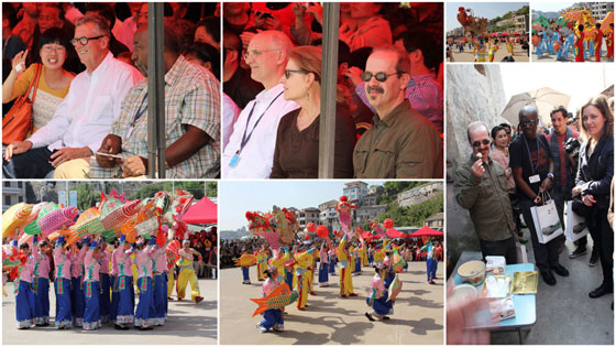 玉环东沙&middot;美丽渔村国际公共艺术论坛举行 嘉宾观看表演