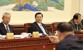 张德江参加全国人大常委会第五次会议分组审议