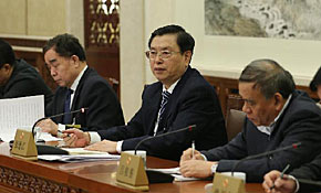 张德江参加全国人大常委会第六次会议分组审议
