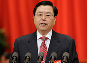 张德江作全国人民代表大会常务委员会工作报告