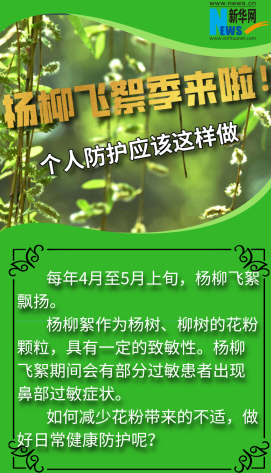 杨柳飞絮季来啦！个人防护应该这样做