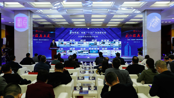 新华网股份有限公司董事长、总裁田舒斌做推介展示