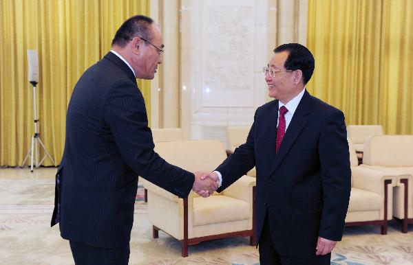 王刚会见蒙古客人