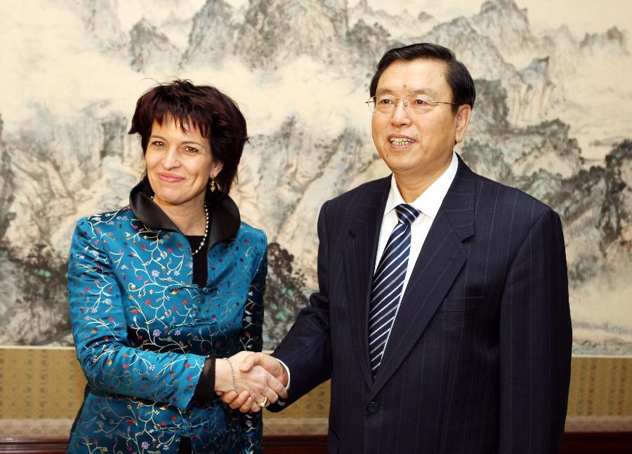 张德江会见瑞士客人