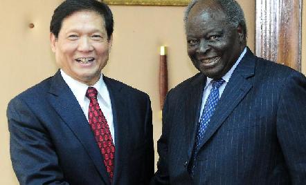 肯尼亚总统齐贝吉会见刘淇