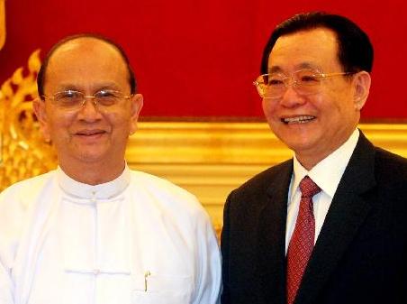 缅甸总统吴登盛会见王刚