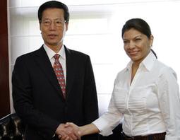 哥斯达黎加总统钦奇利亚会见张高丽