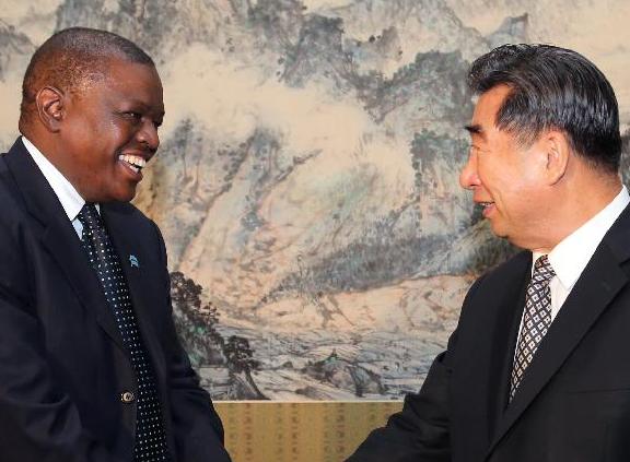 回良玉会见博茨瓦纳客人