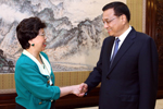 李克强会见世界卫生组织总干事陈冯富珍