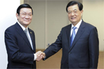 胡錦濤會見越南國家主席張晉創