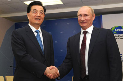 胡錦濤同普京舉行會晤
