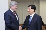 胡錦濤會見加拿大總理哈珀