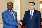 李克强会见中非总统博齐泽