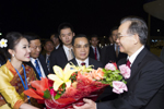 溫家寶抵達萬象出席第九屆亞歐首腦會議並對寮國進行正式訪問