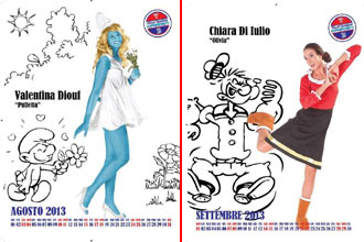 意大利贝尔加莫女排拍挂历 百变造型抢眼[组图]