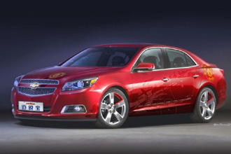 曼联球员签名版雪佛兰现身广州车展