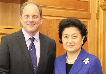 刘延东会见新西兰反对党工党领袖