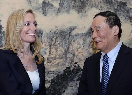 王岐山会见美国财政部副部长