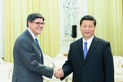 习近平会见美国总统特别代表、财政部长雅各布&middot;卢