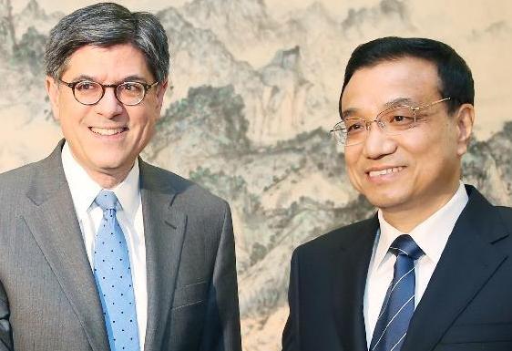 李克强会见美国总统特别代表、财政部长雅各布&middot;卢