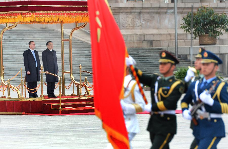 李克强与新西兰总理约翰&middot;基会谈