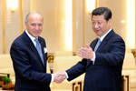 习近平会见法国外长法比尤斯