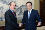 李克强会见越南副总理阮善仁