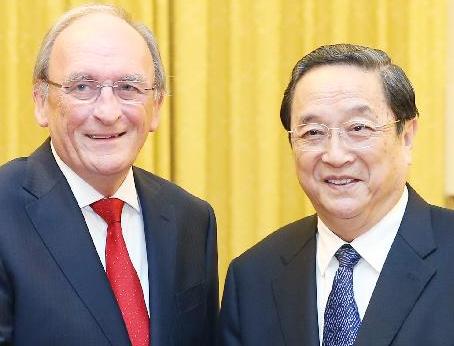 俞正声会见爱尔兰议会众、参两院议长