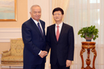 孟建柱会见乌兹别克斯坦总统并主持中乌政府间合作委员会第二次会议