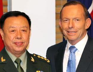 澳大利亞總理阿博特會見范長龍