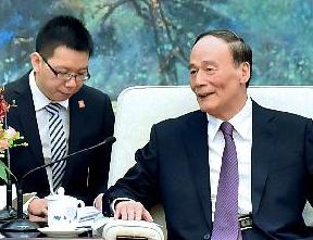 王岐山会见老挝人民革命党中央总书记、国家主席朱马里