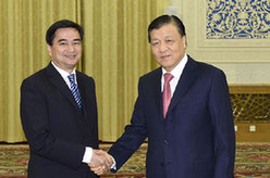 刘云山会见泰国民主党代表团