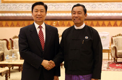 李源潮会见缅甸联邦议会议长兼人民院议长吴瑞曼