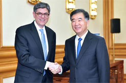 汪洋与美国财政部长雅各布&middot;卢举行会谈