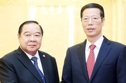 张高丽会见泰国副总理兼国防部长