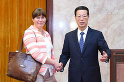 张高丽会见瑞典副首相兼气候与环境大臣奥莎&middot;罗姆松