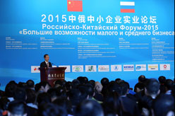 张高丽与俄罗斯副总理德沃尔科维奇共同出席中俄中小企业实业论坛