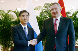 汪洋与俄罗斯副总理罗戈津举行中俄总理定期会晤委员会双方主席会晤