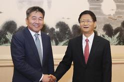 孟建柱会见蒙古国家安全委员会秘书恩赫图布辛