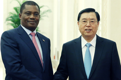 张德江与肯尼亚众议长穆图里举行会谈