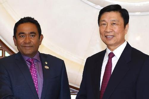 李源潮会见马尔代夫总统亚明等外国客人