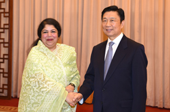 李源潮会见孟加拉国议长乔杜里