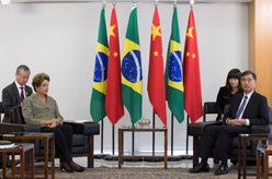 巴西总统罗塞夫会见汪洋