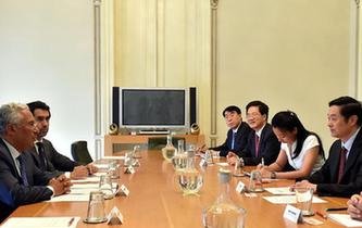 刘奇葆会见葡萄牙社会党总书记科斯塔